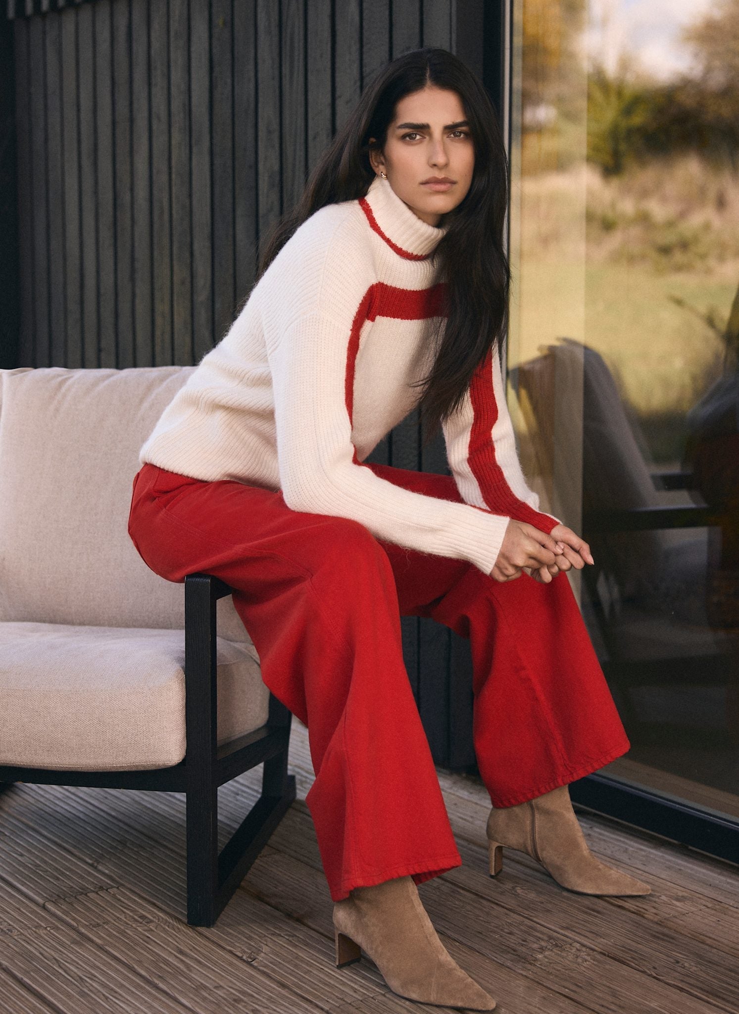 Red Wide Leg Jeans