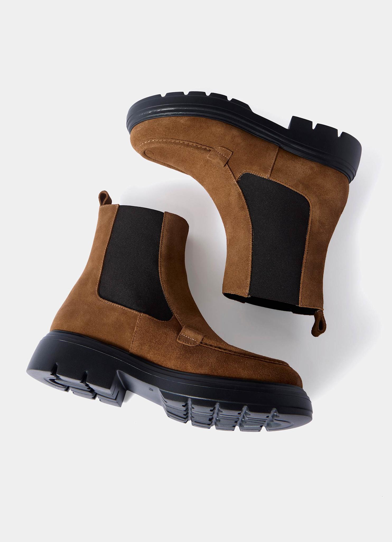 Reece Tan Suede Chelsea Boots