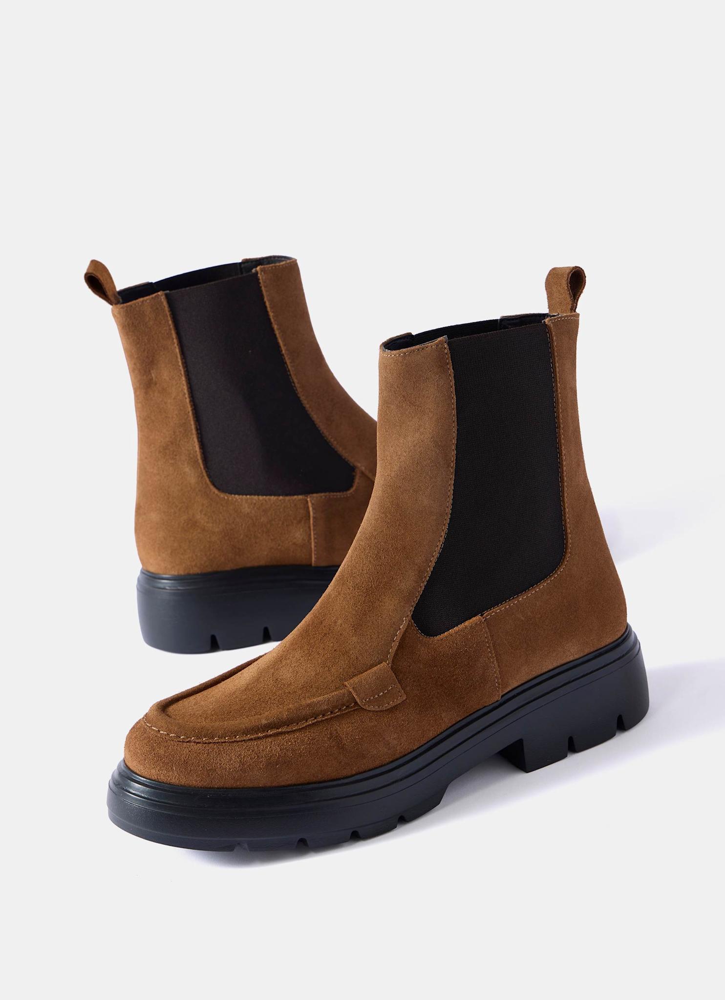 Reece Tan Suede Chelsea Boots