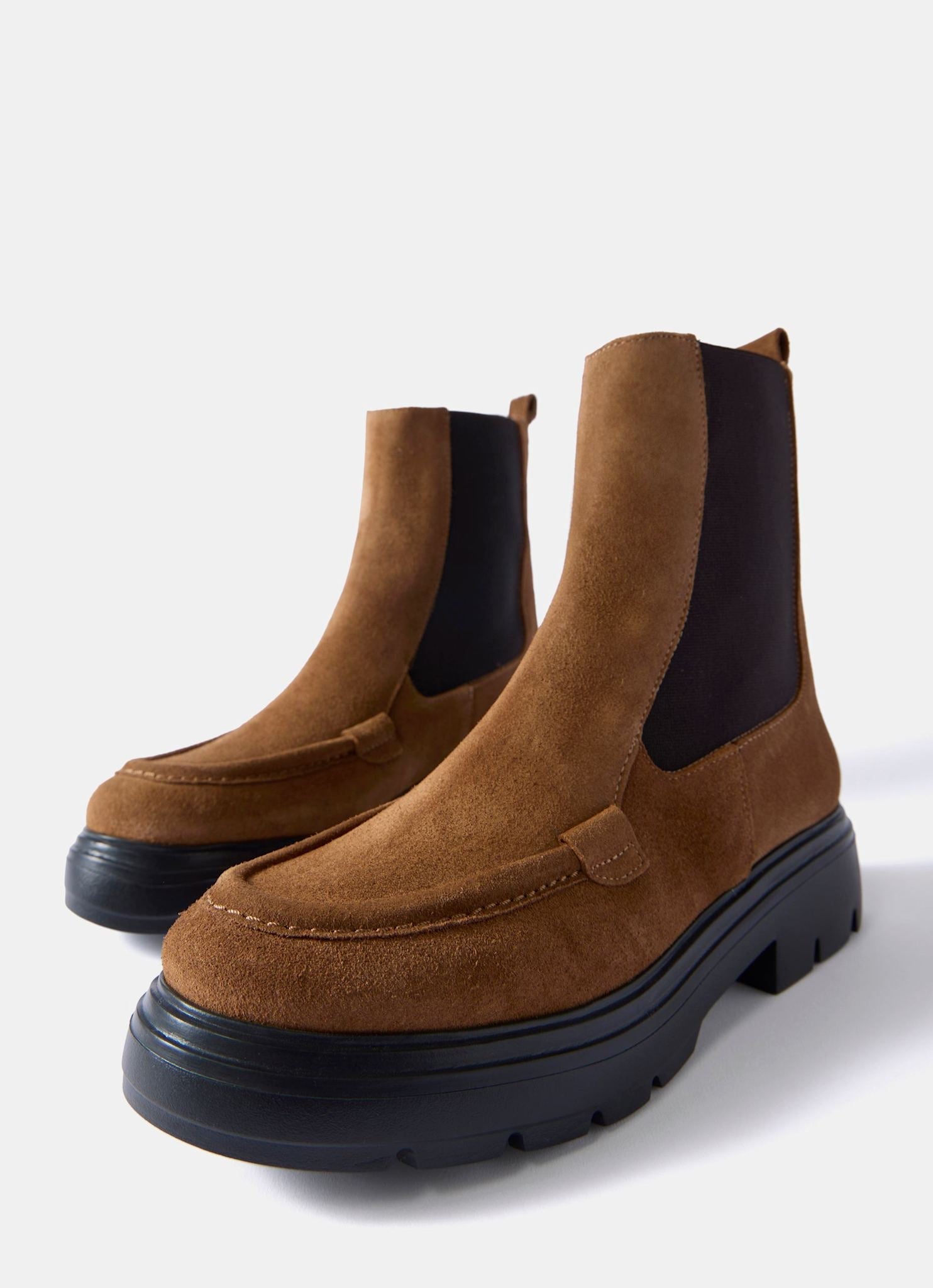 Reece Tan Suede Chelsea Boots