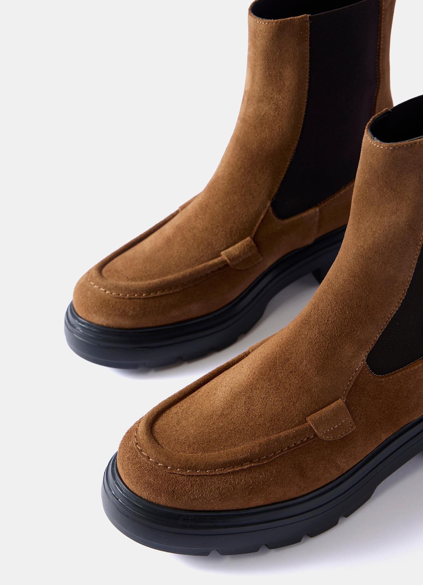 Reece Tan Suede Chelsea Boots