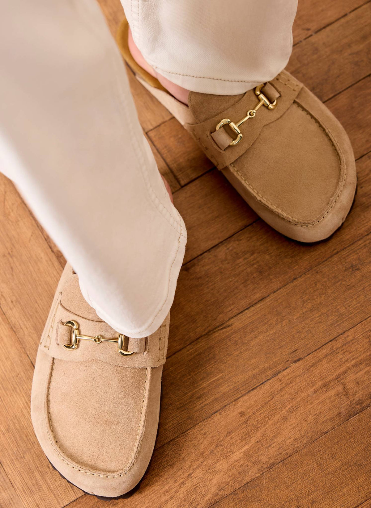 Roma Neutral Suede Backless Clogs