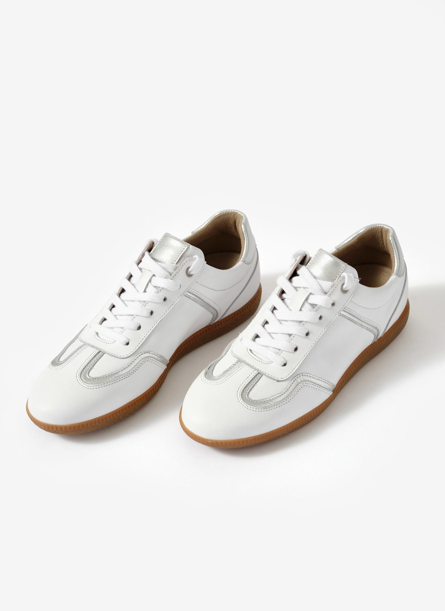 Romy White Leather Trainers