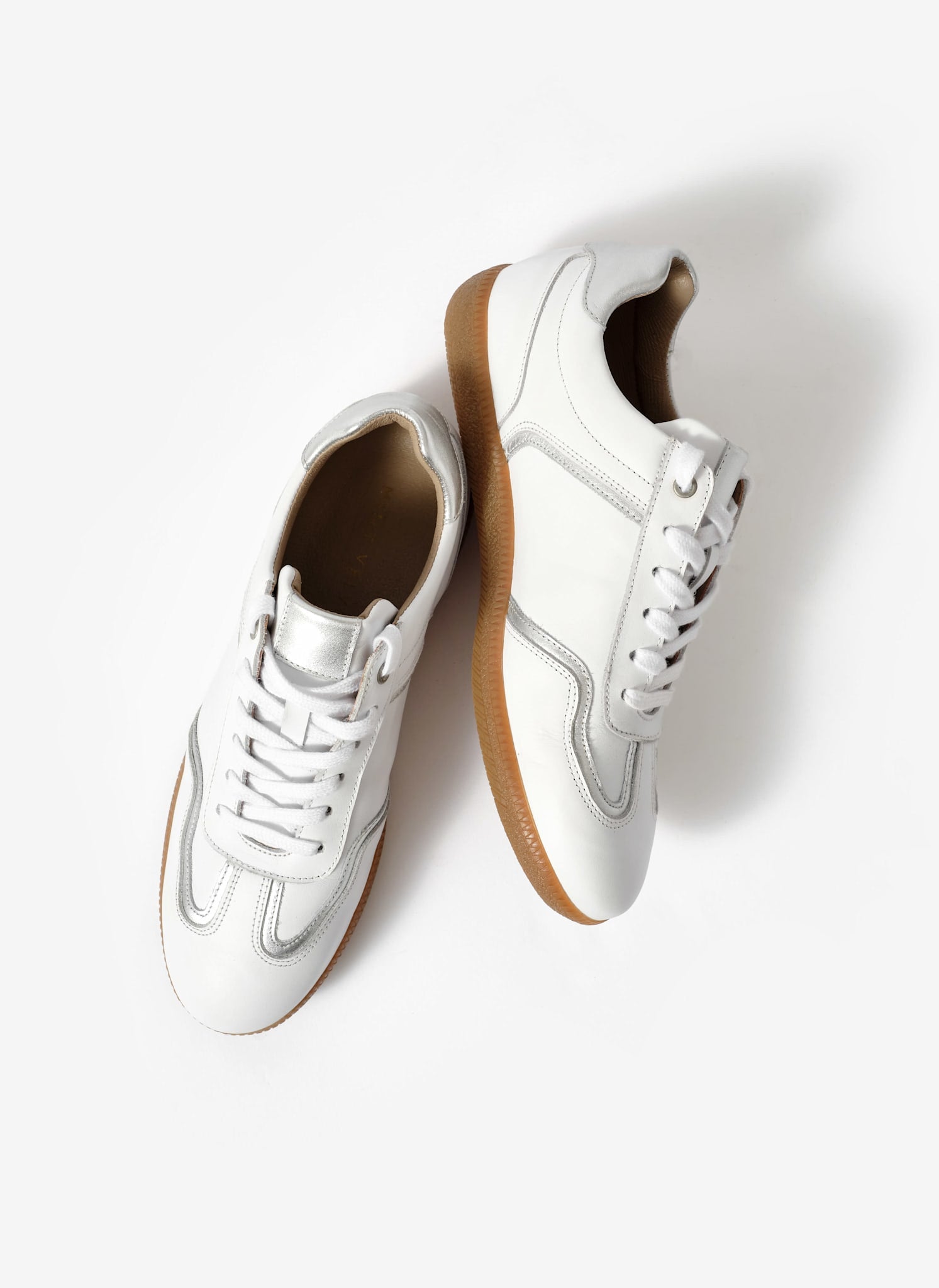 Romy White Leather Trainers