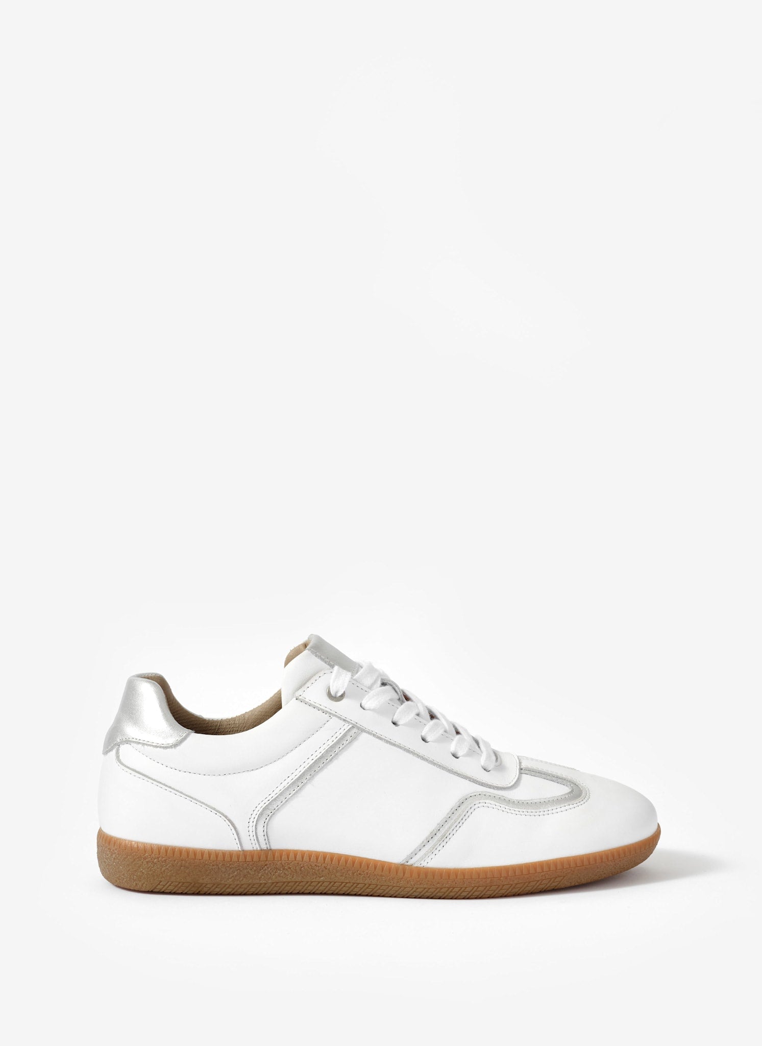 Romy White Leather Trainers