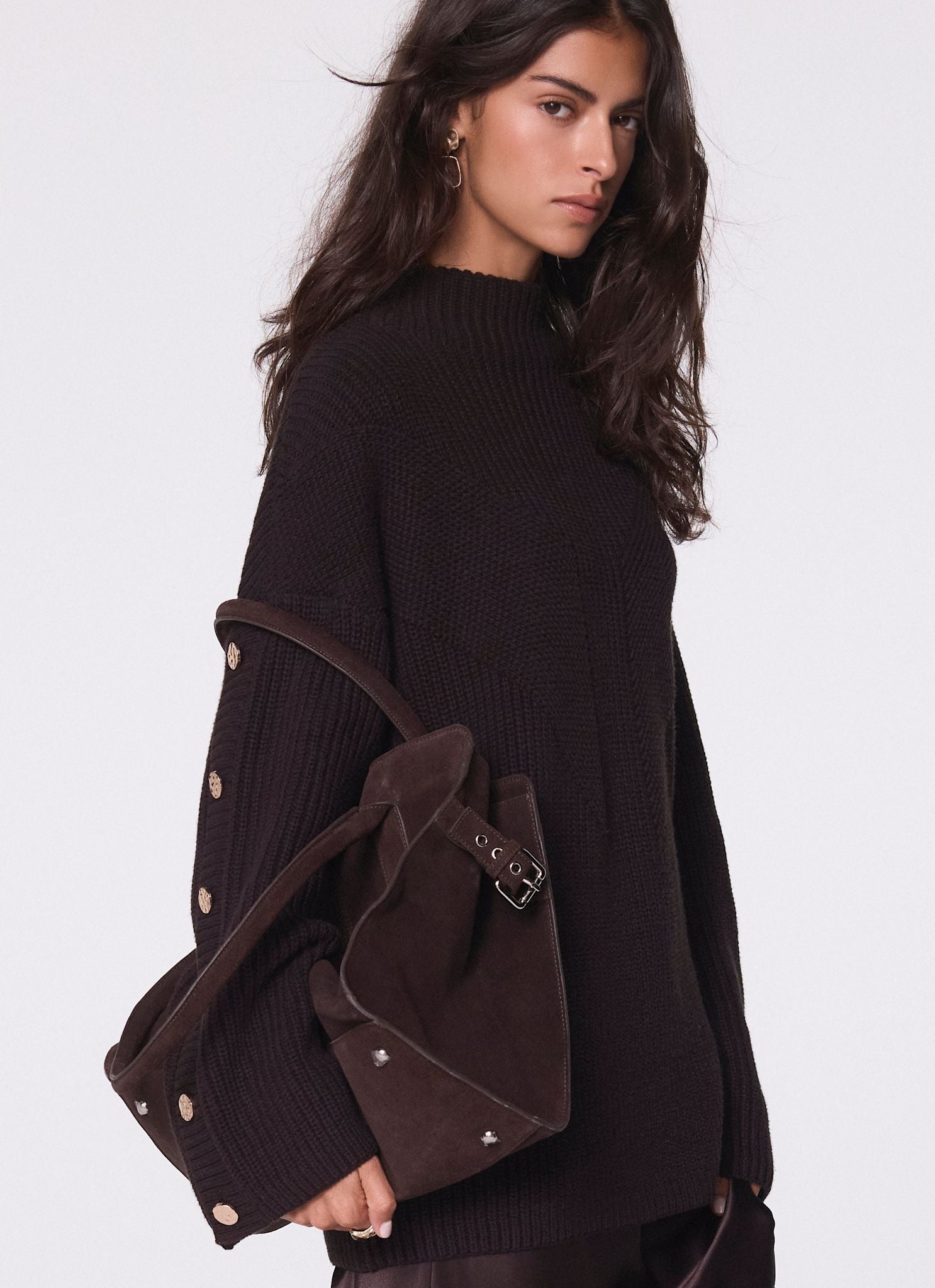 Rue Brown Suede Tote Bag