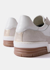 Rylie White Suede Slip On Trainers