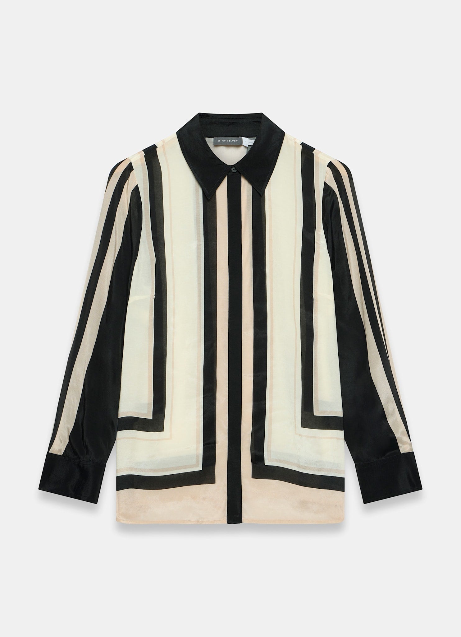 Pink and Black Stripe Print Shirt