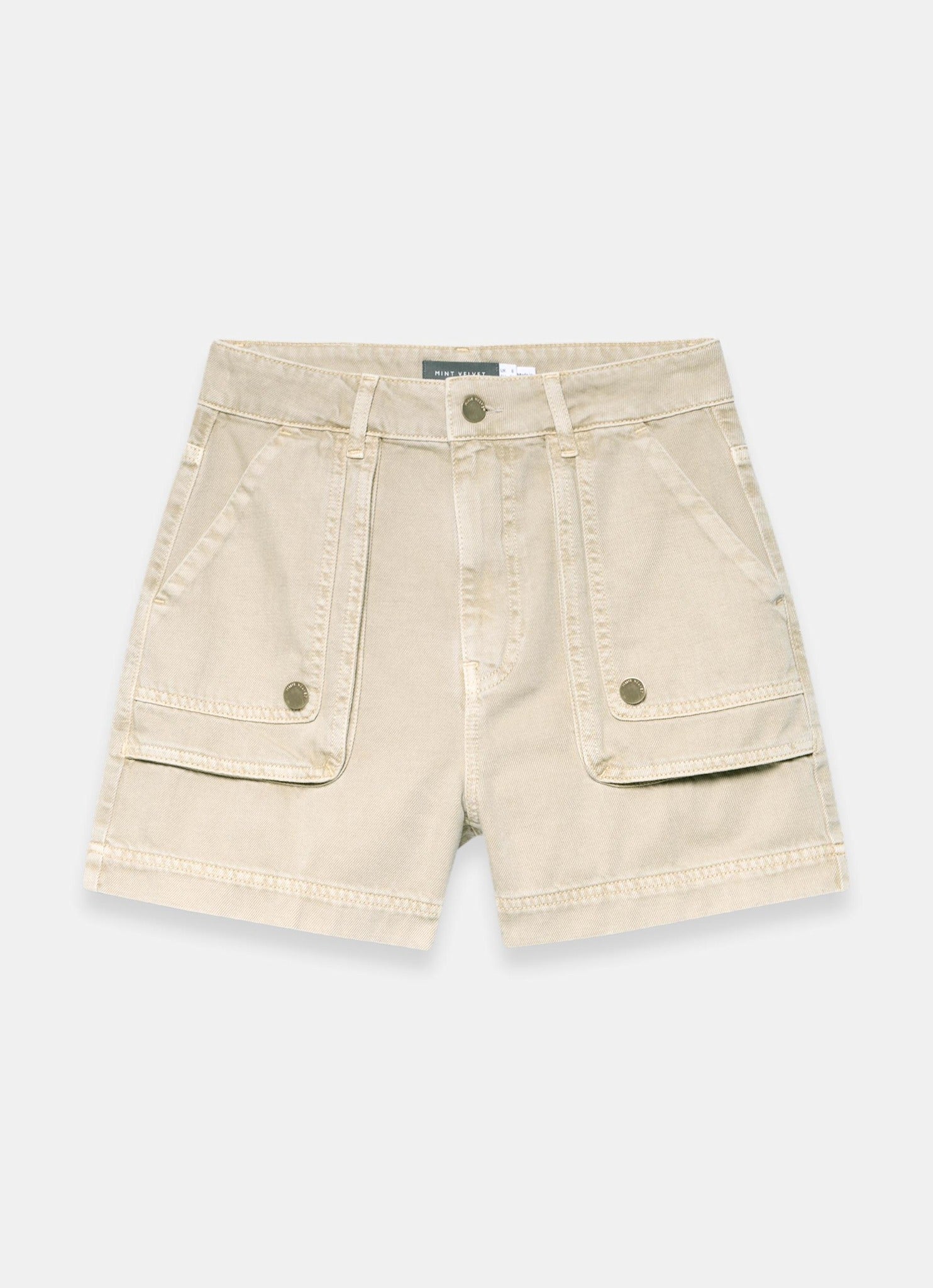 Neutral Utility Denim Shorts