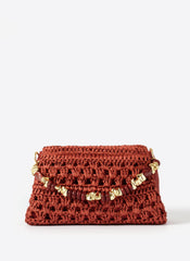 Sara Red Woven Crossbody Bag