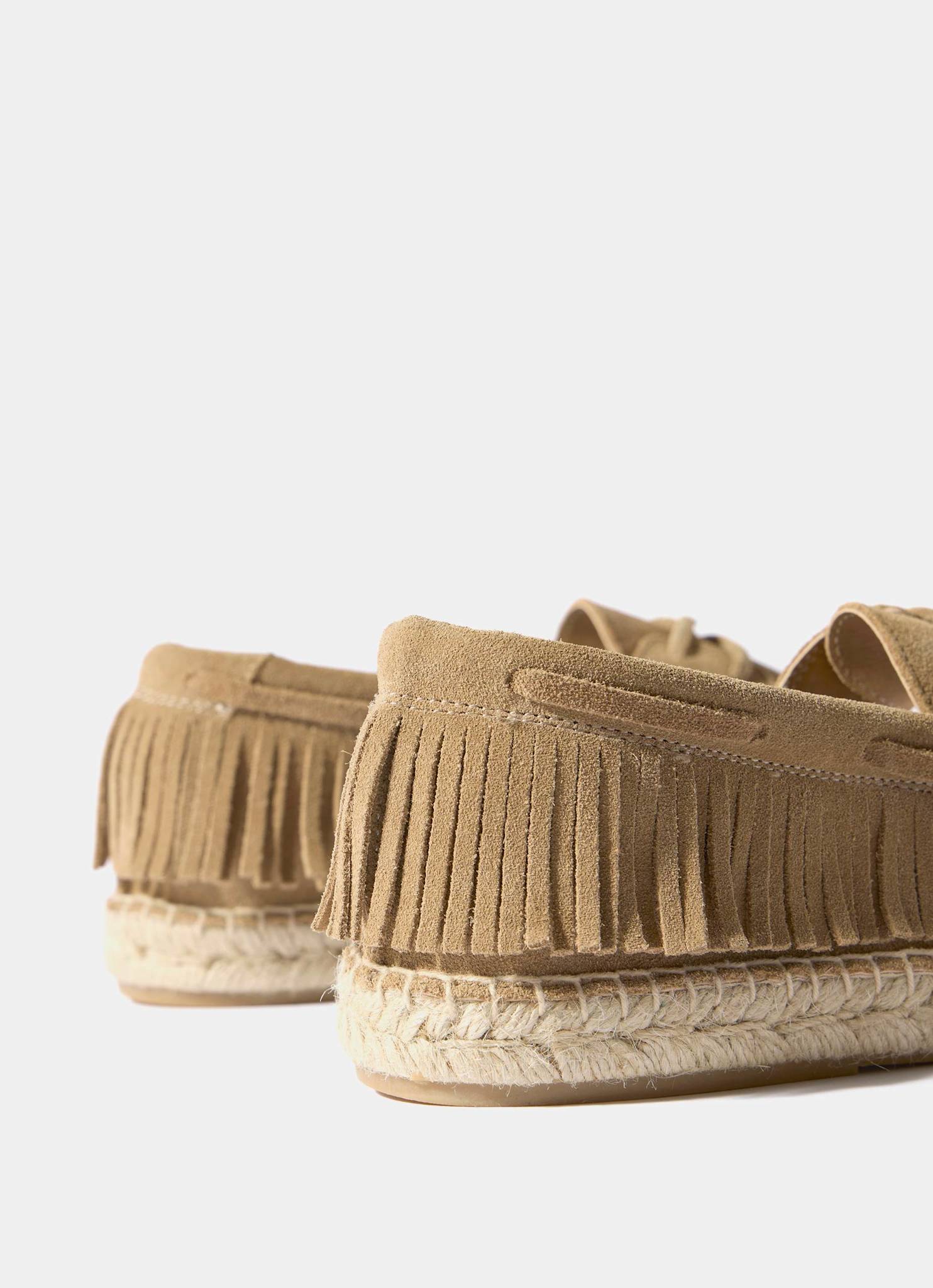 Shani Neutral Suede Espadrille Shoes