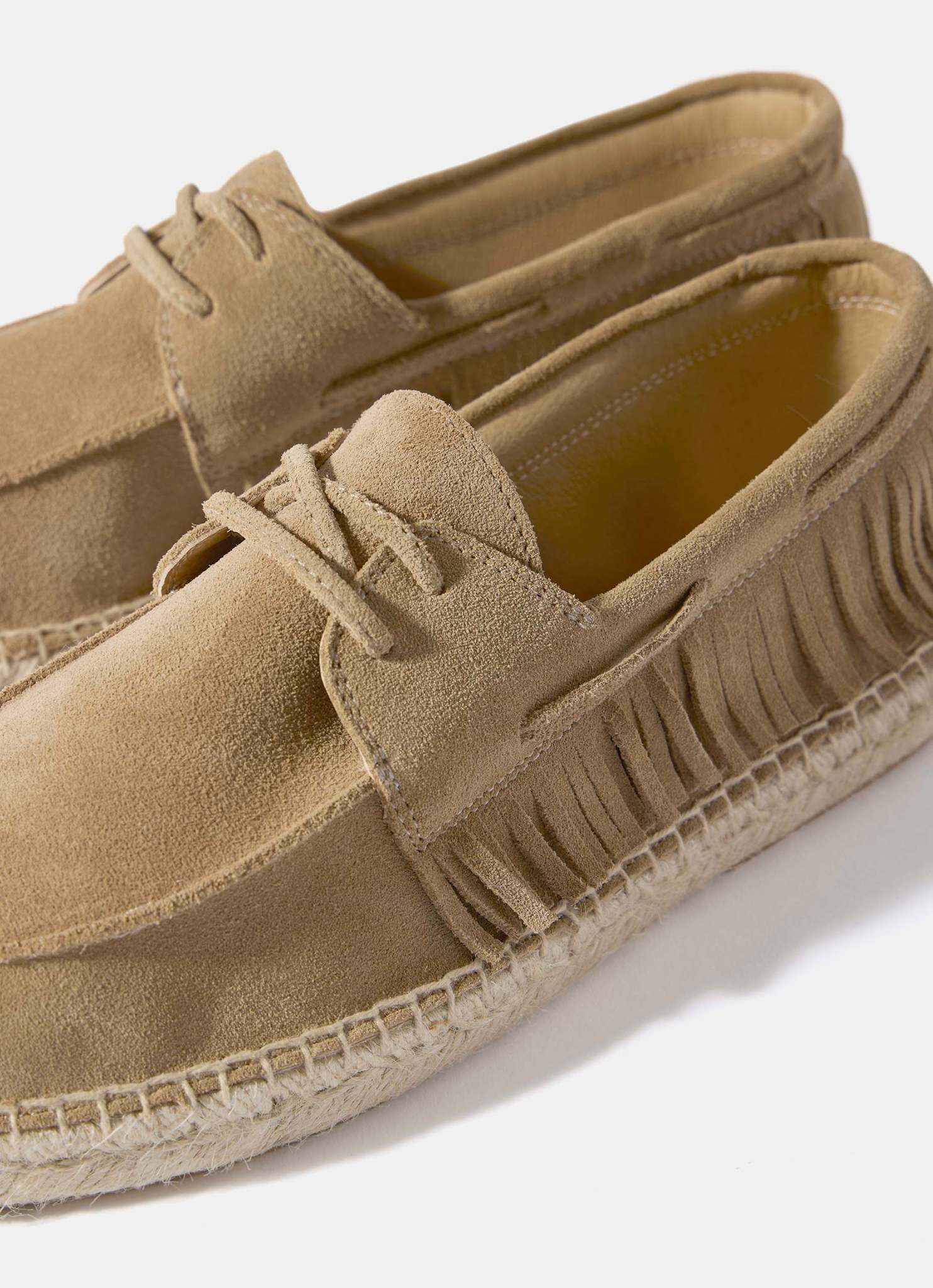 Shani Neutral Suede Espadrille Shoes