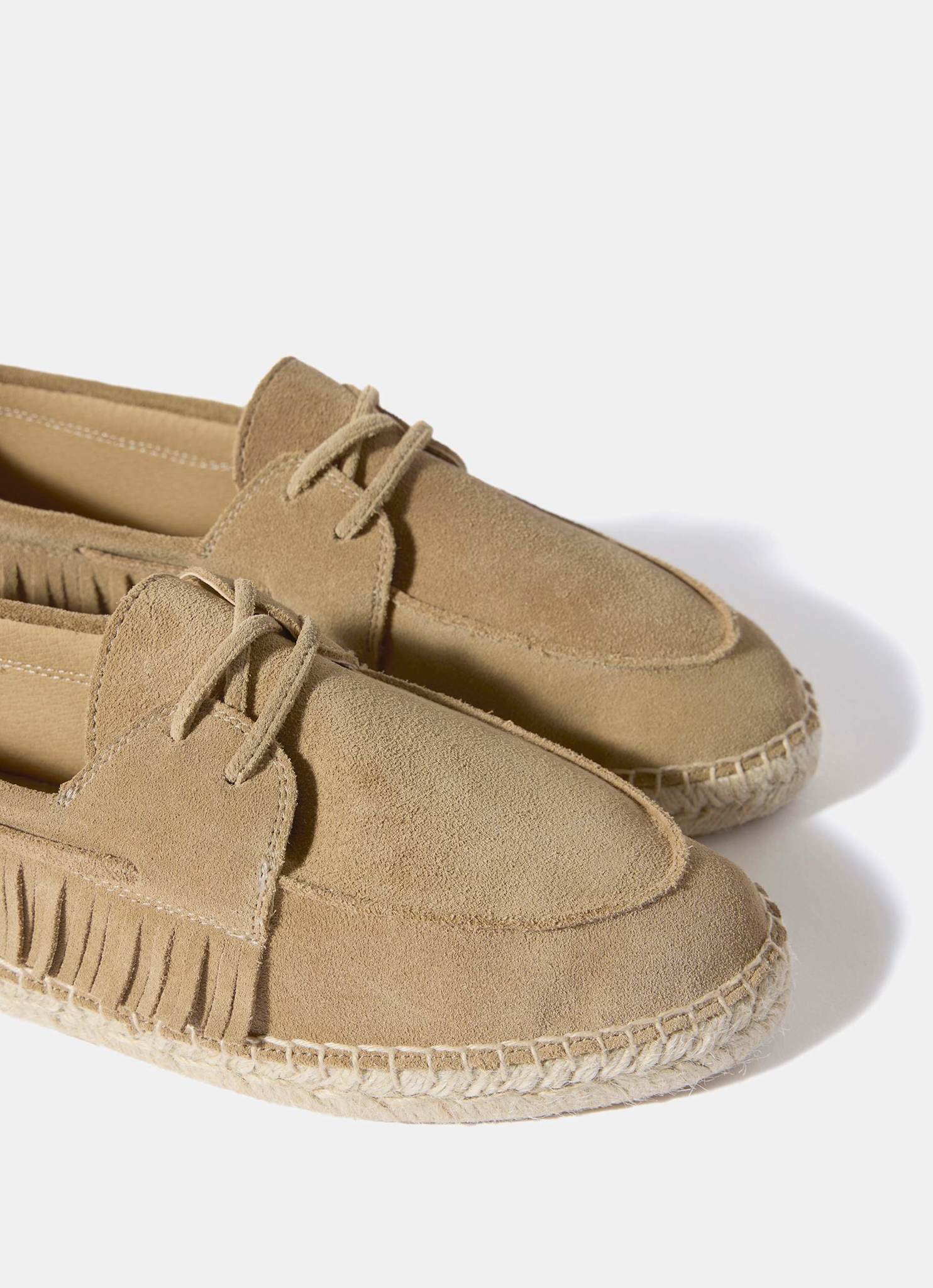 Shani Neutral Suede Espadrille Shoes