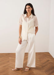 Cream Lace Layered Shirt