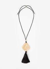 Shell Resin Tassel Pendant Necklace