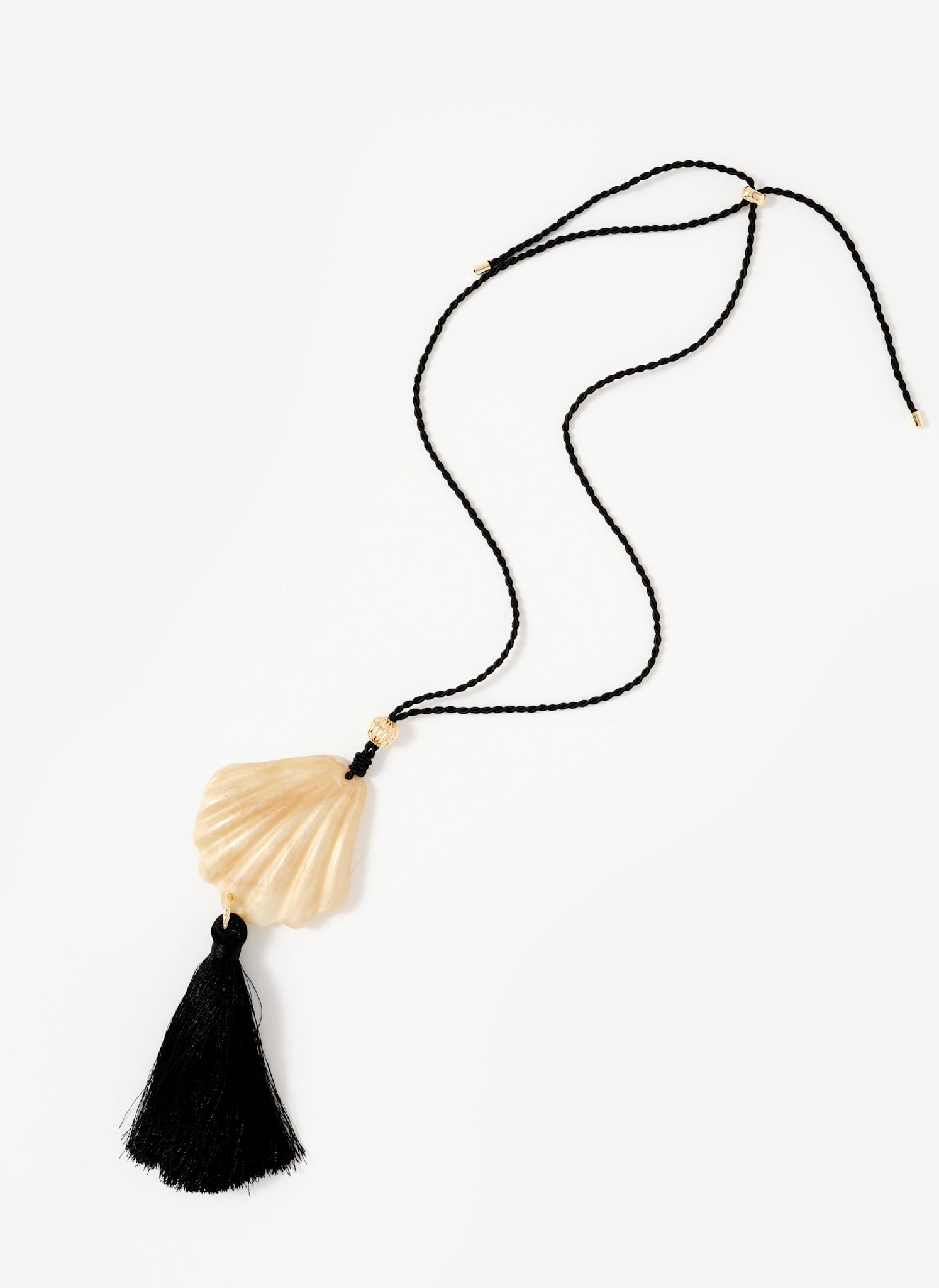 Shell Resin Tassel Pendant Necklace
