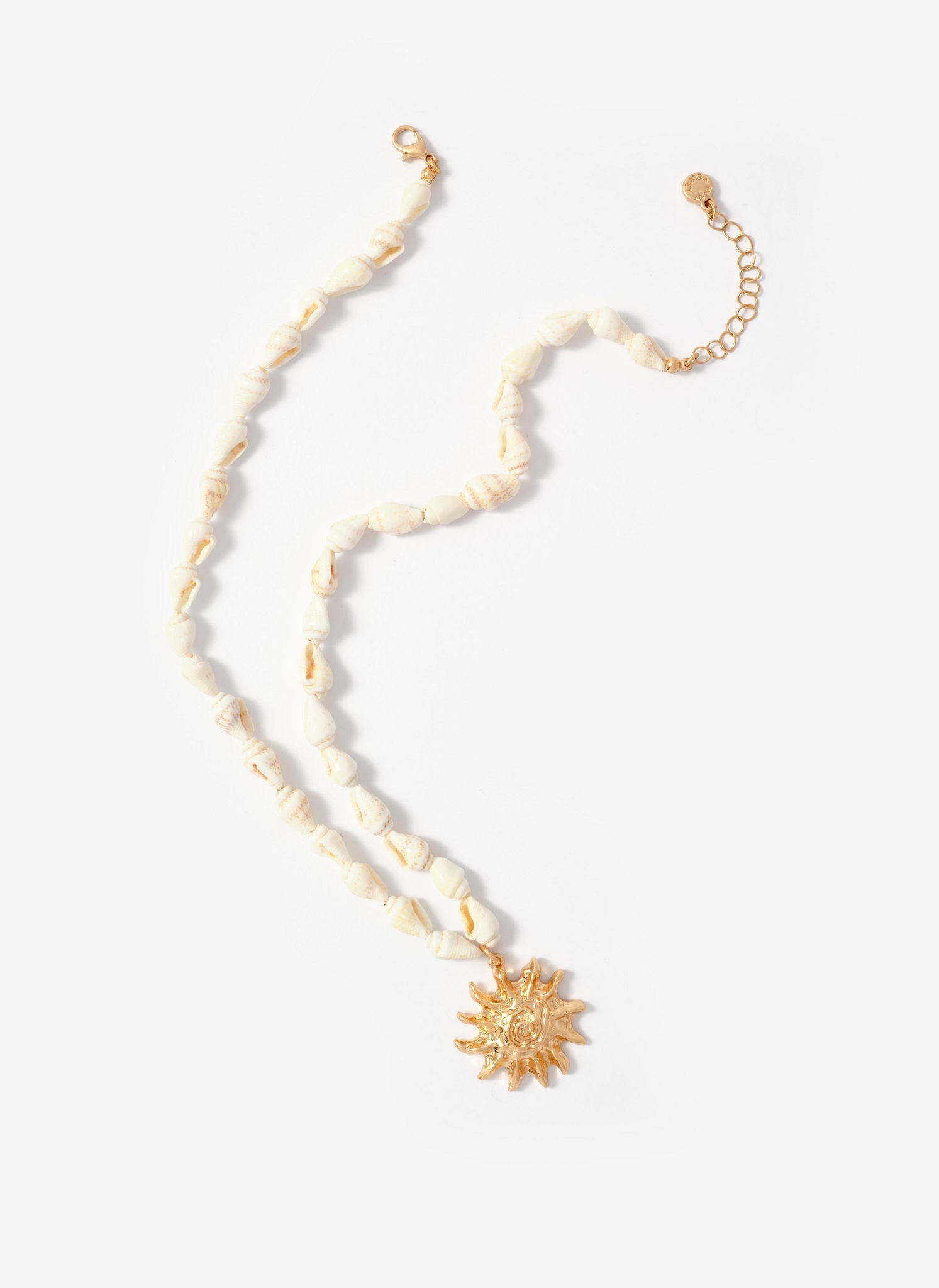 Shell Statement Sun Charm Necklace
