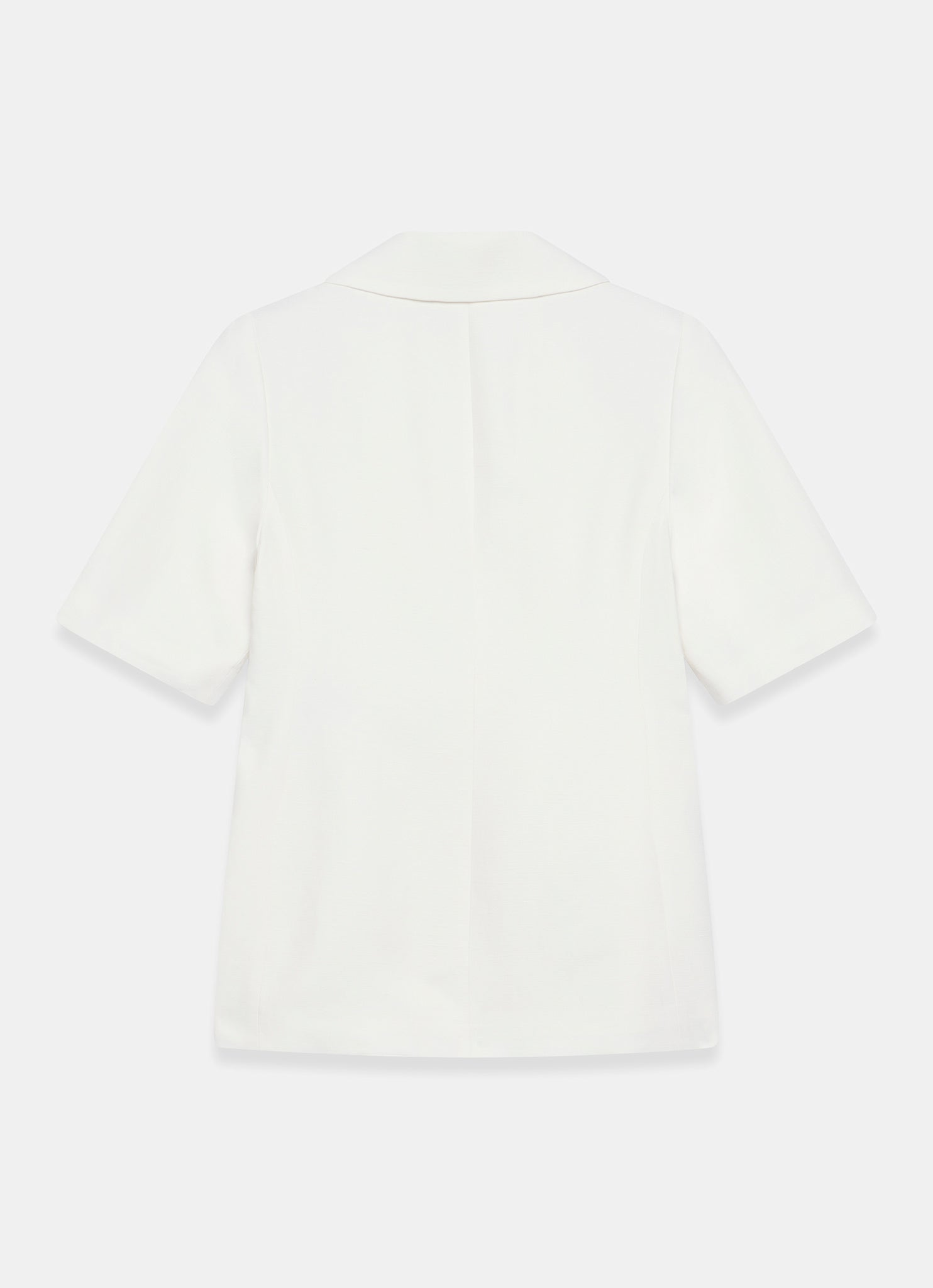 Cream Linen Blend Short Sleeve Blazer