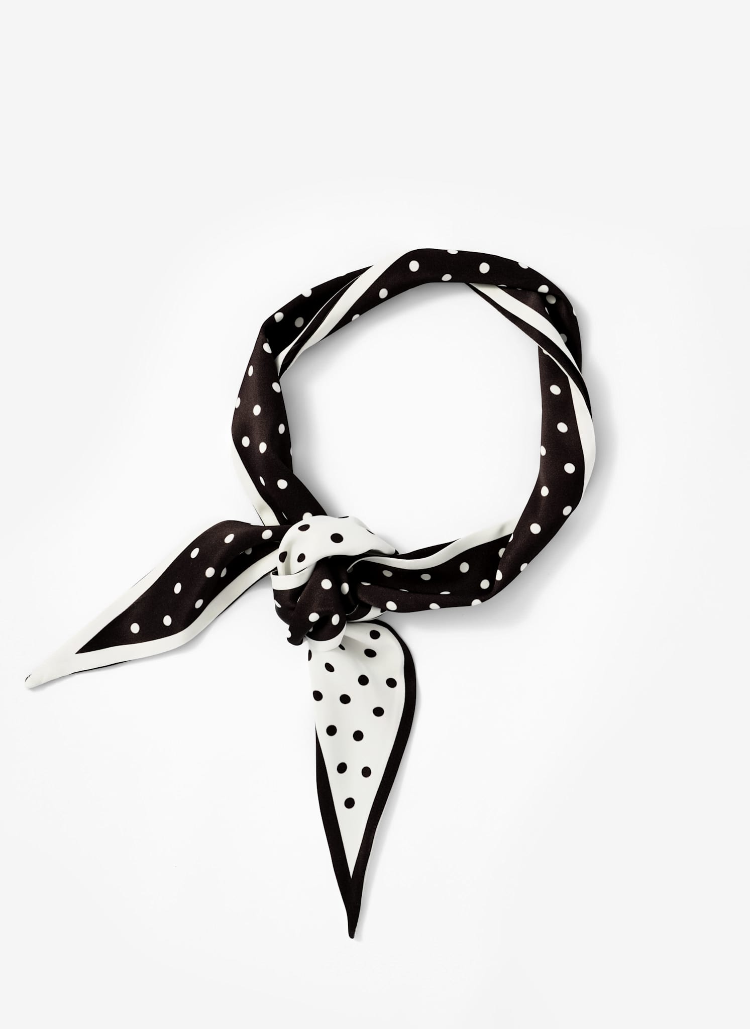 Sia Polka Dot Print Skinny Scarf