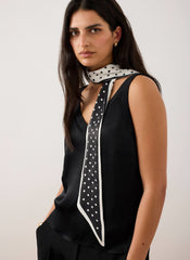 Sia Polka Dot Print Skinny Scarf