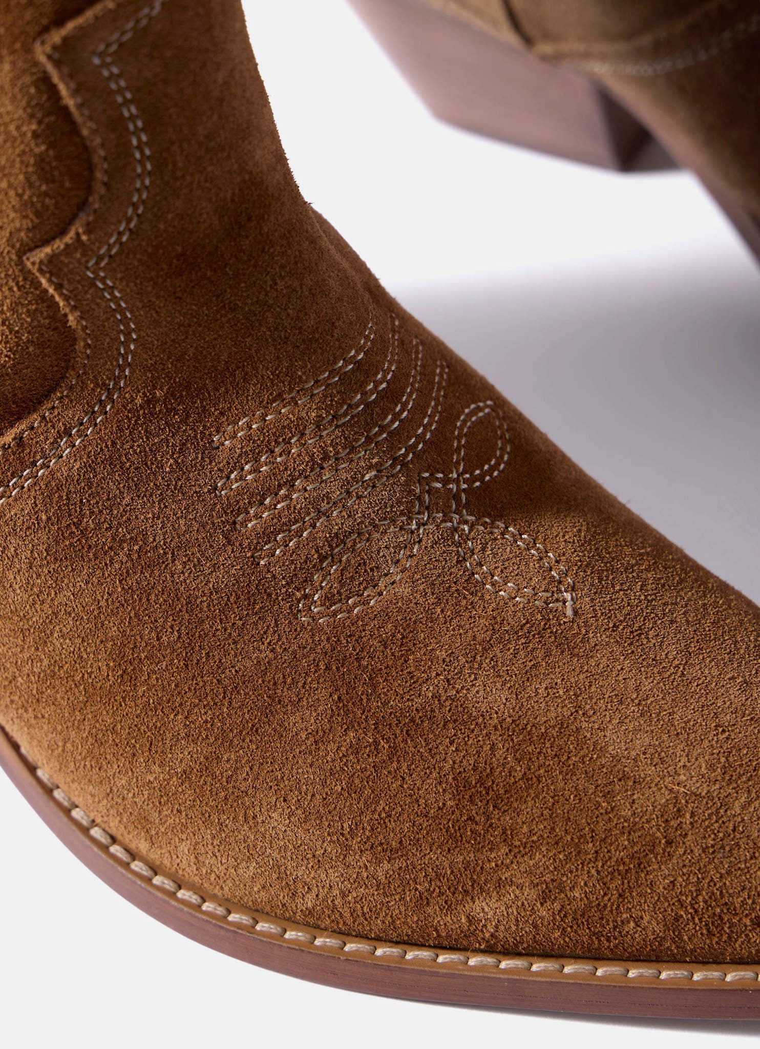 Sierra Tan Suede Cowboy Boots