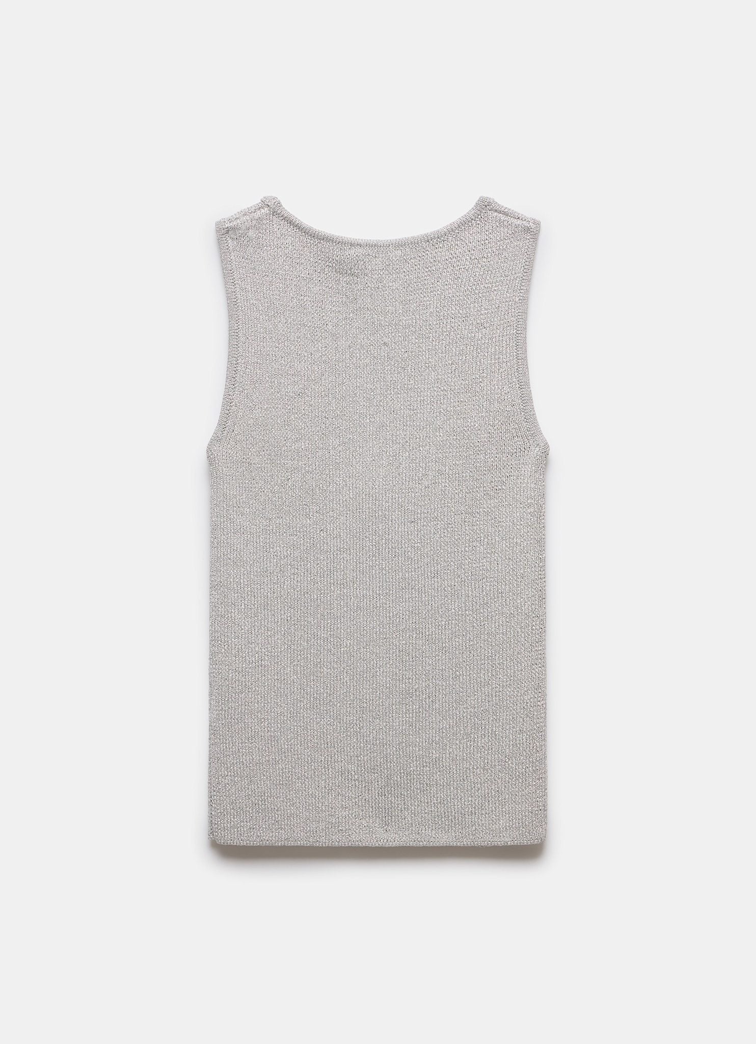 Silver Knit Asymmetric Waistcoat