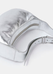 Frankie Silver Leather Sling Bag