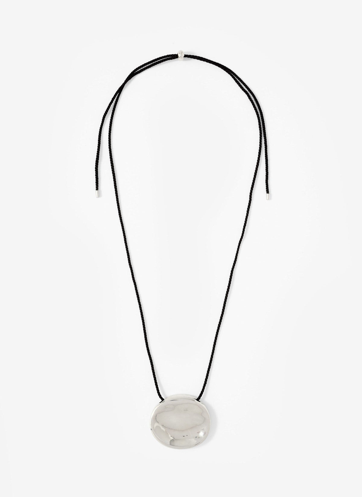 Silver Tone Stud Rope Necklace