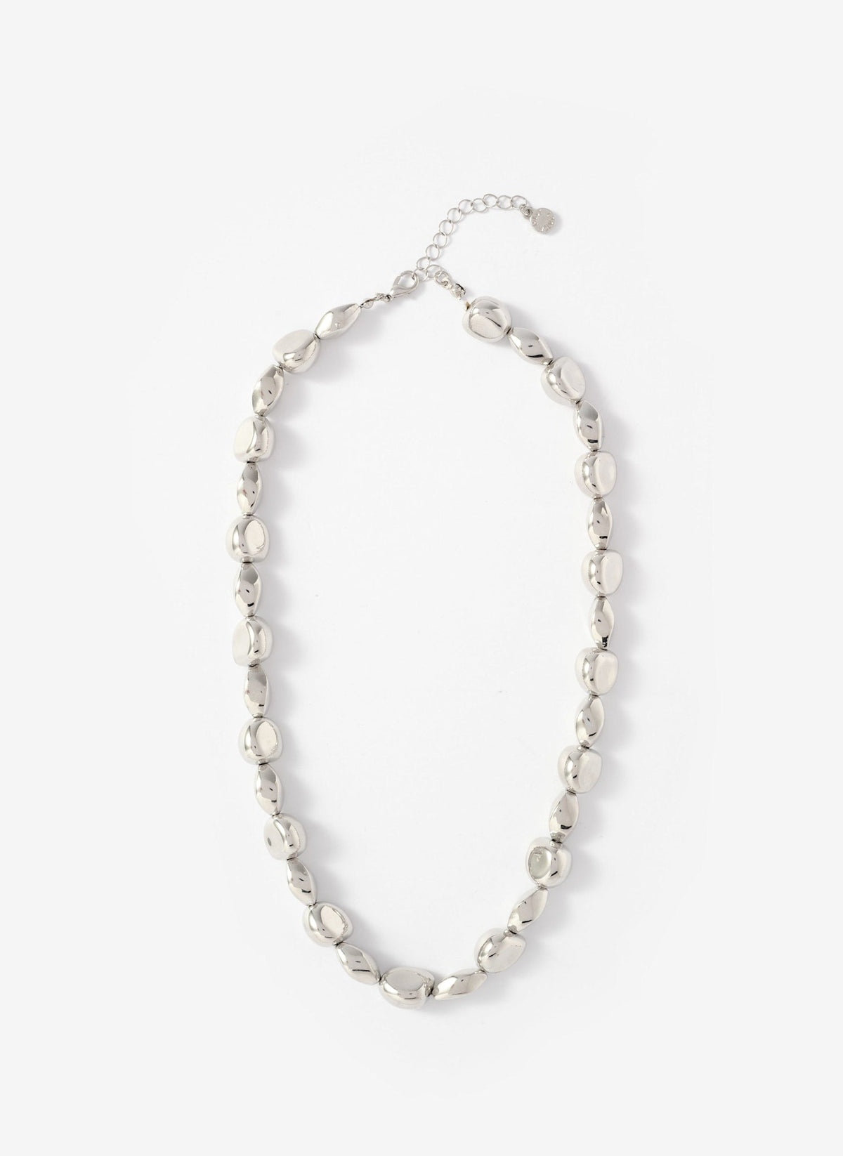 Silver Tone Beaded Necklace