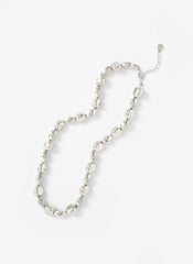 Silver Tone Beaded Necklace