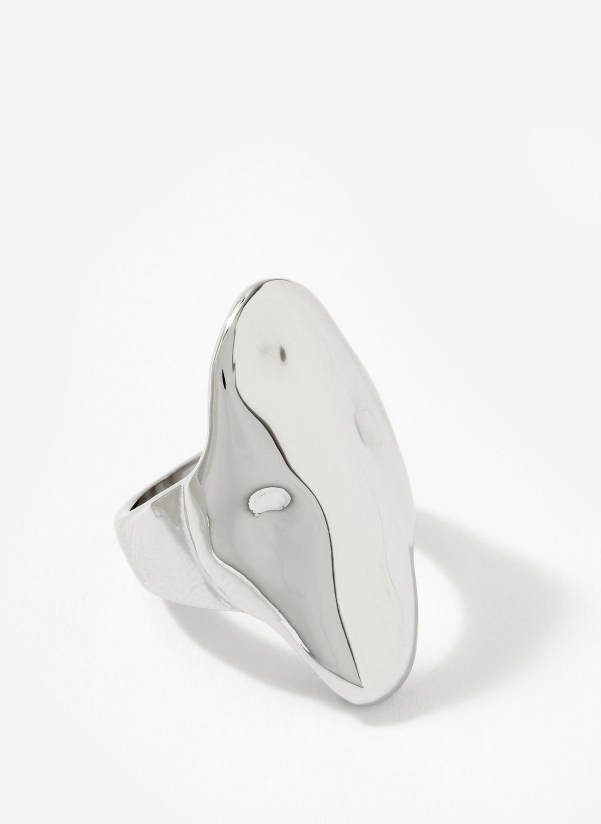 Silver Tone Sculptural Ring