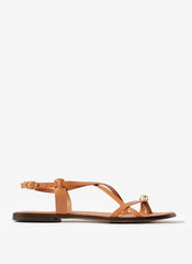 Sofia Tan Leather Strappy Sandals