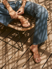 Sofia Tan Leather Strappy Sandals