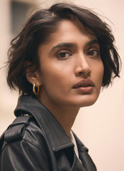 Gold Plated Stainless Steel Large Hoop Earrings