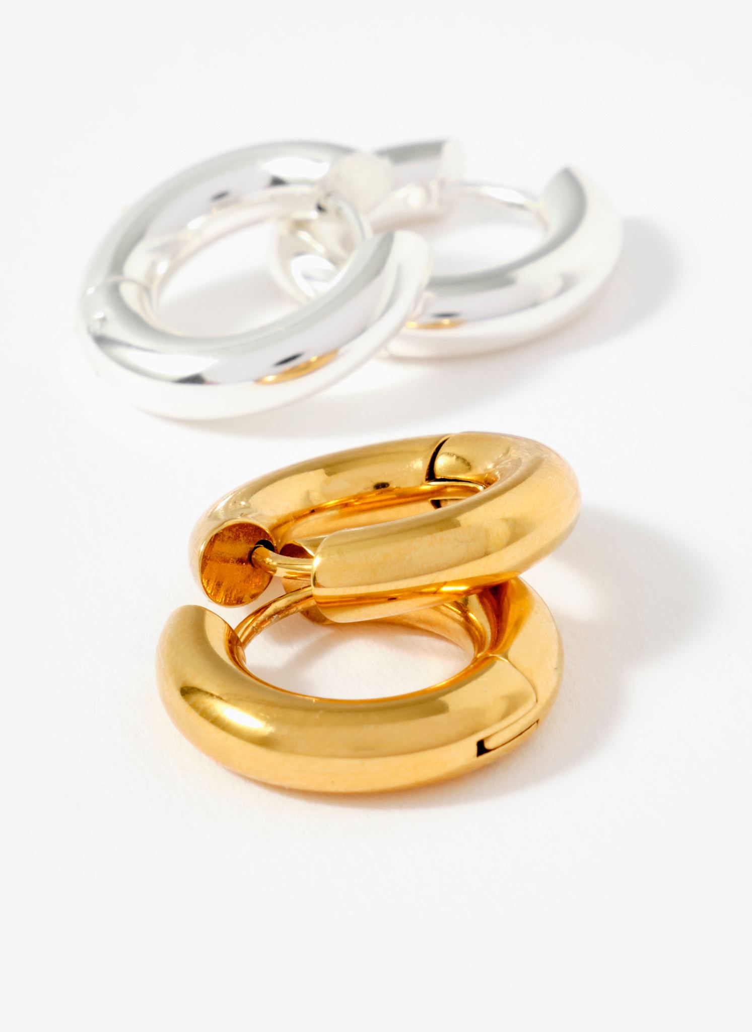 Gold Plated Stainless Steel Mini Hoop Earrings