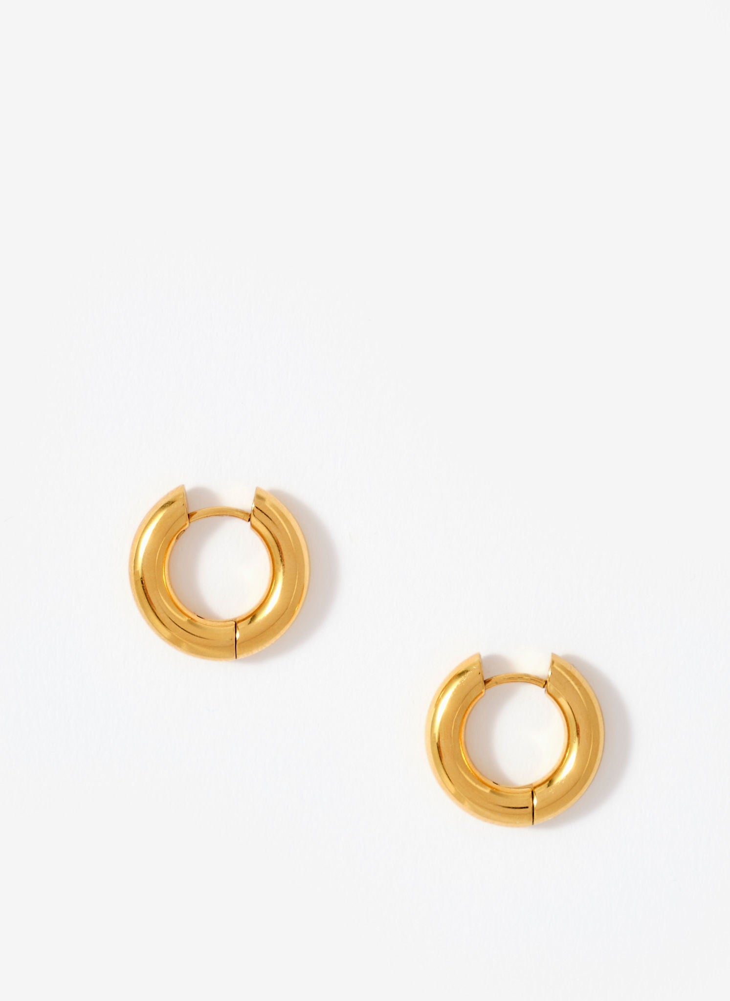 Gold Plated Stainless Steel Mini Hoop Earrings