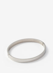 Silver Stainless Steel Slim Bangle