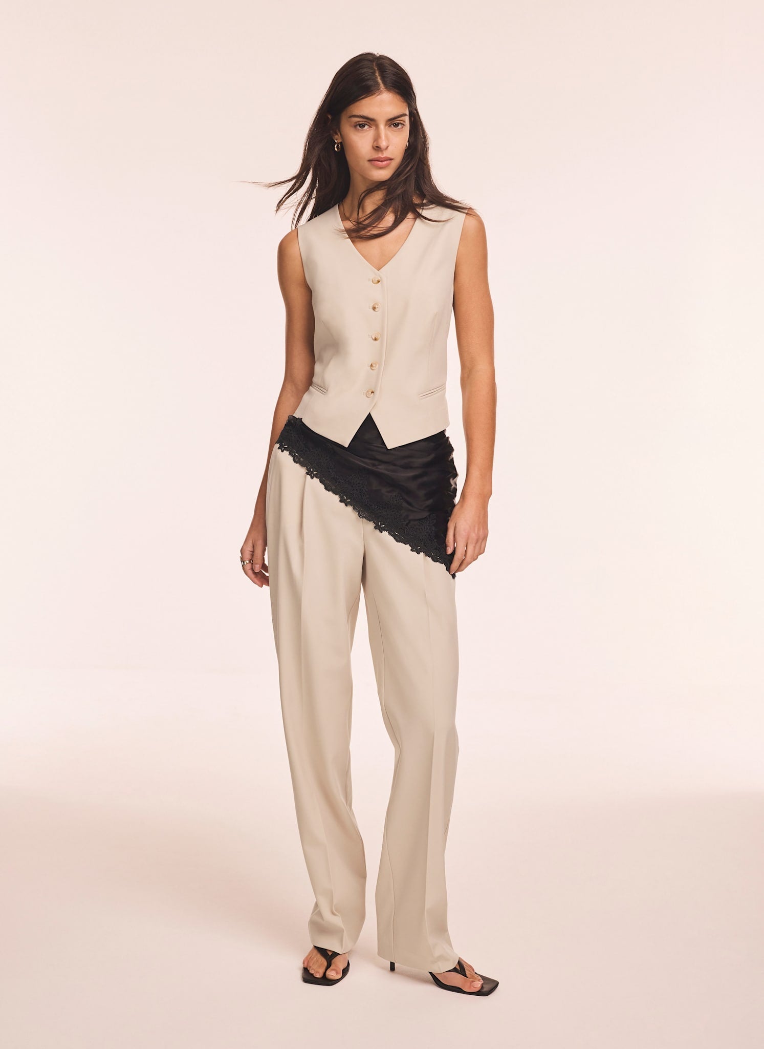 Neutral Tailored Waistcoat