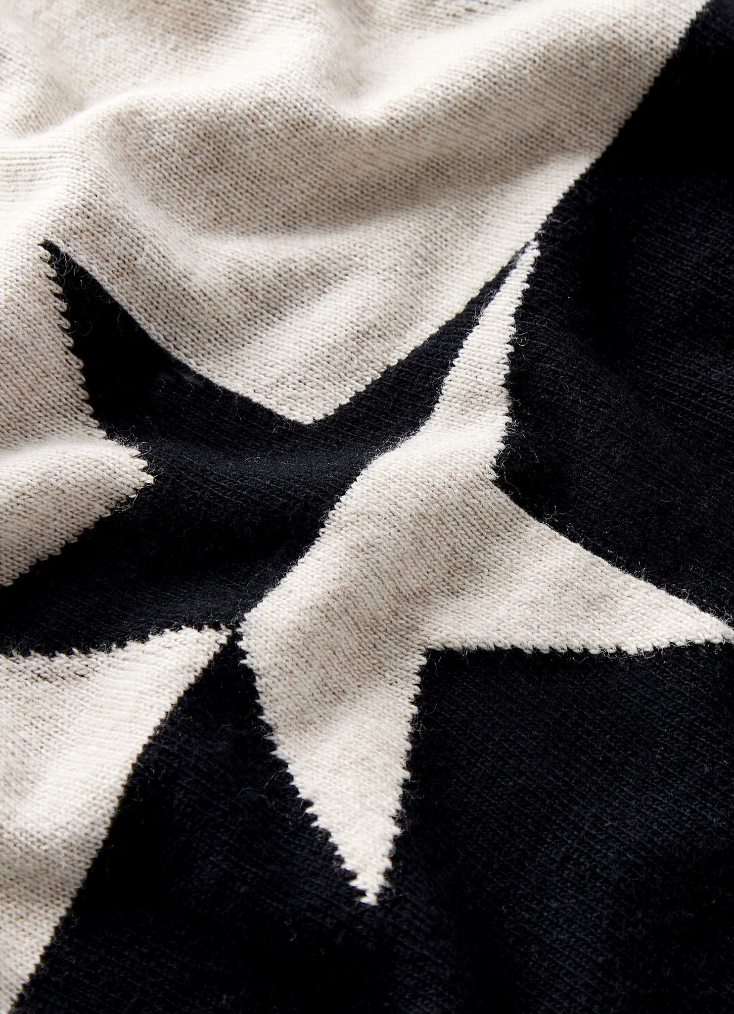 Neutral Cotton Blend Star Jumper