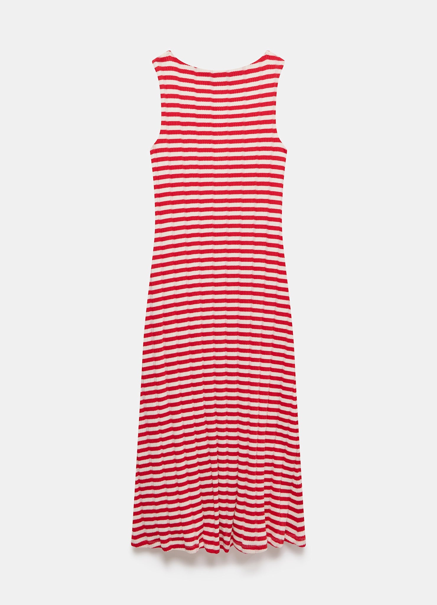 Red Striped Jersey Maxi Dress