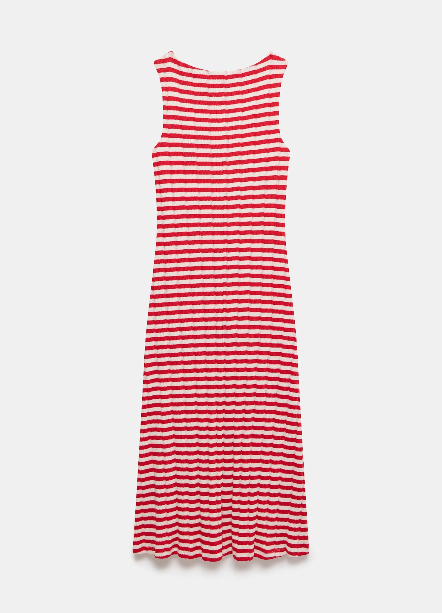 Red Striped Jersey Maxi Dress