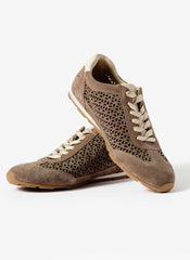 Talia Taupe Suede Cut Detail Trainers