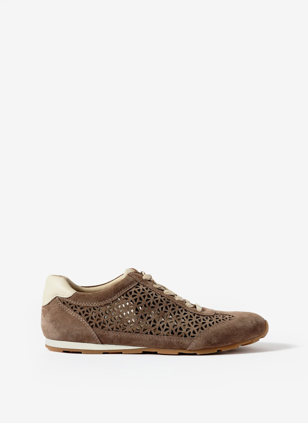 Talia Taupe Suede Cut Detail Trainers
