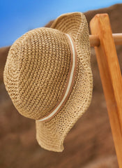 Tan Woven Panama Hat