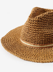 Tan Woven Panama Hat