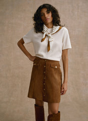 Tan Suede Mini Skirt