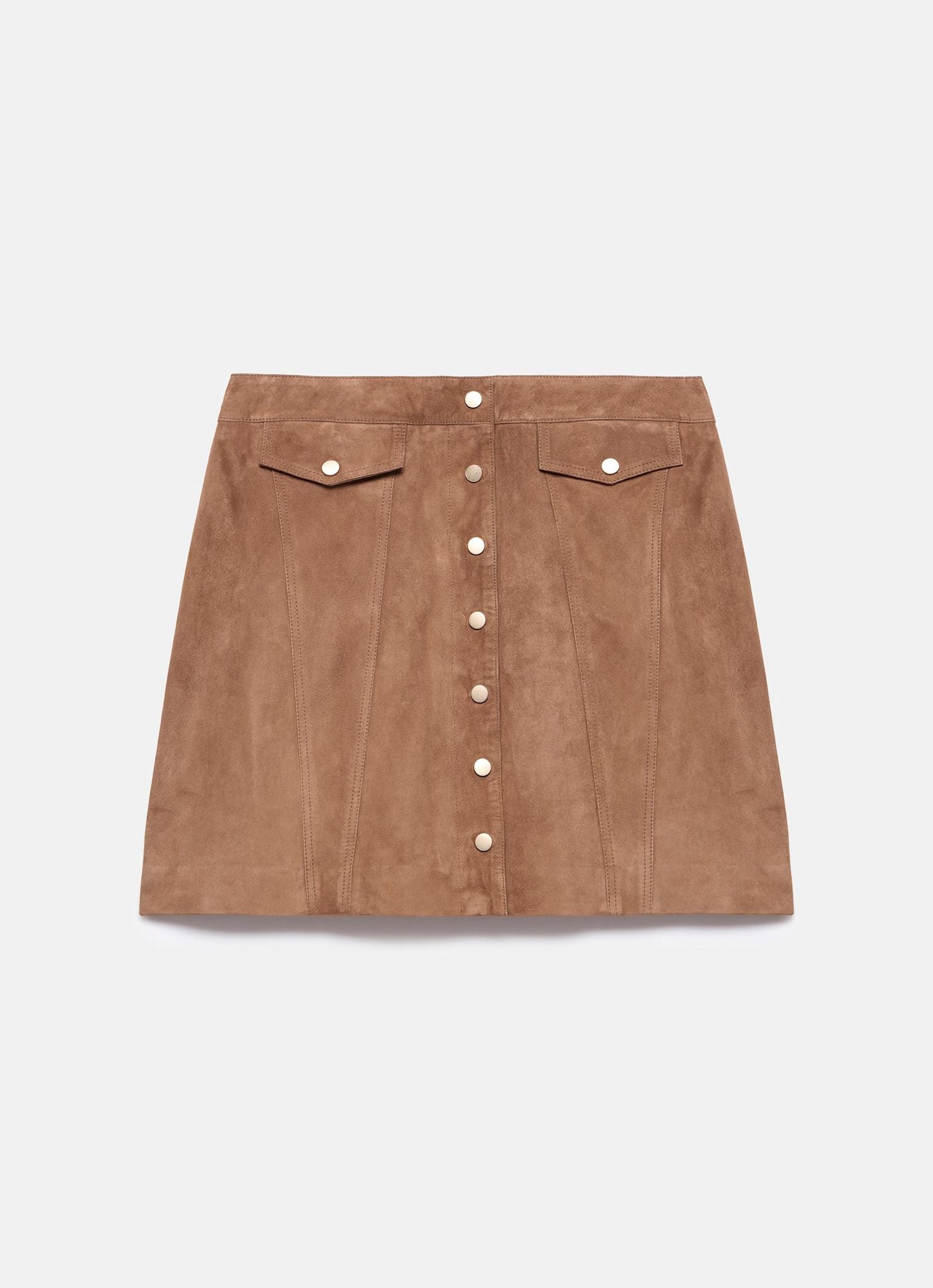Tan Suede Mini Skirt