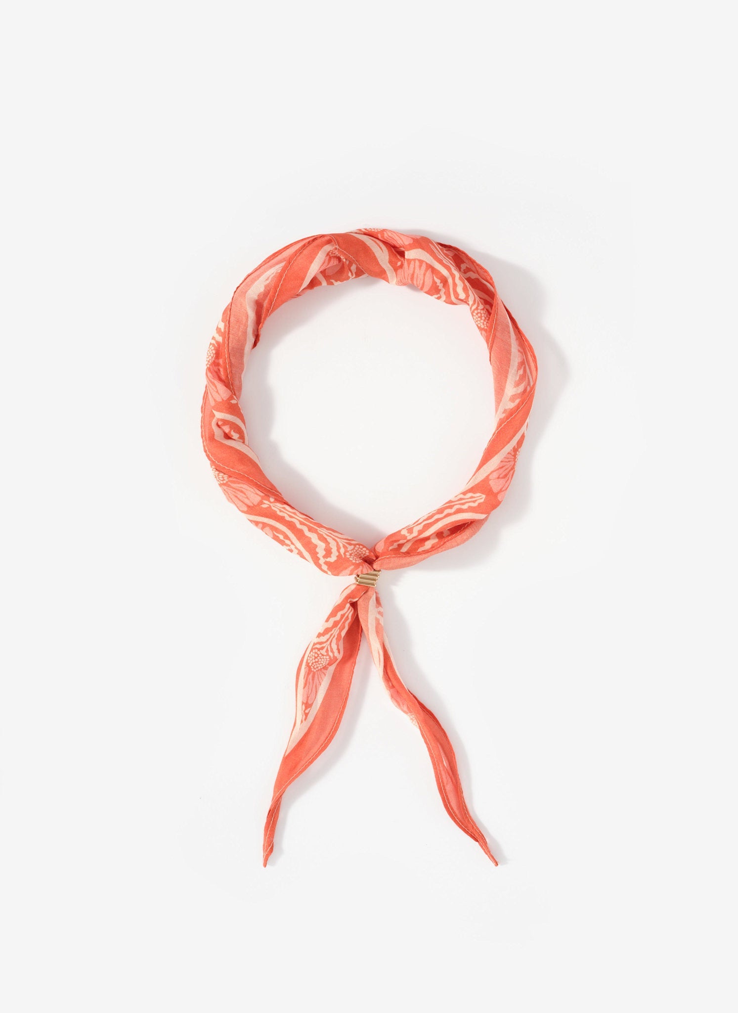 Tara Orange Print Skinny Scarf