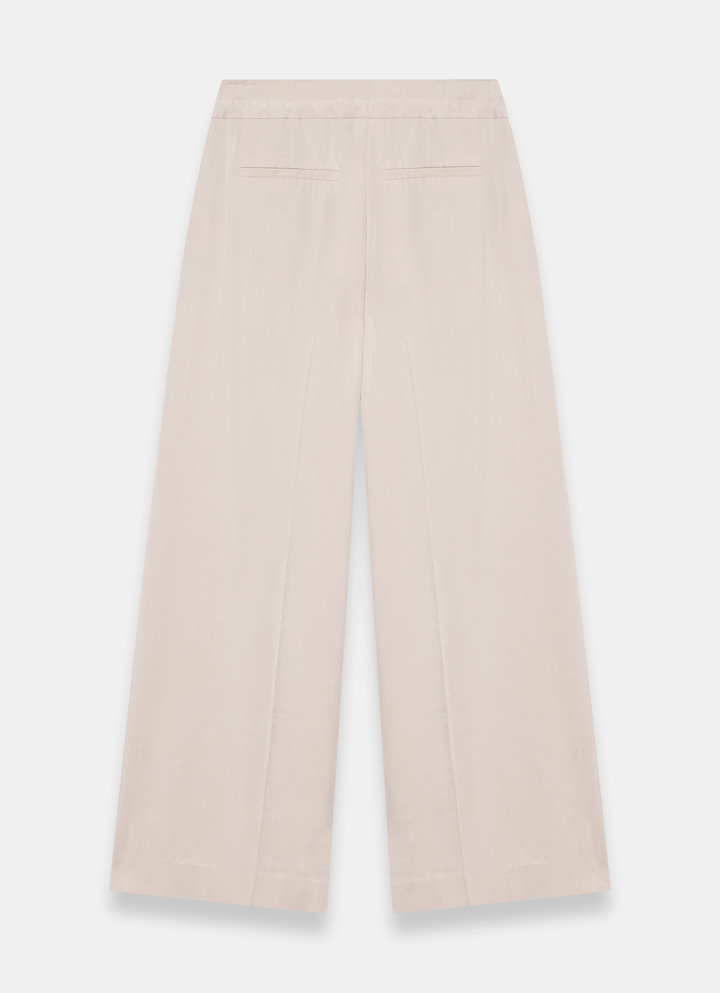 Neutral Tie Waist Wide Trousers
