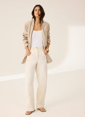 Neutral Single Breasted Blazer